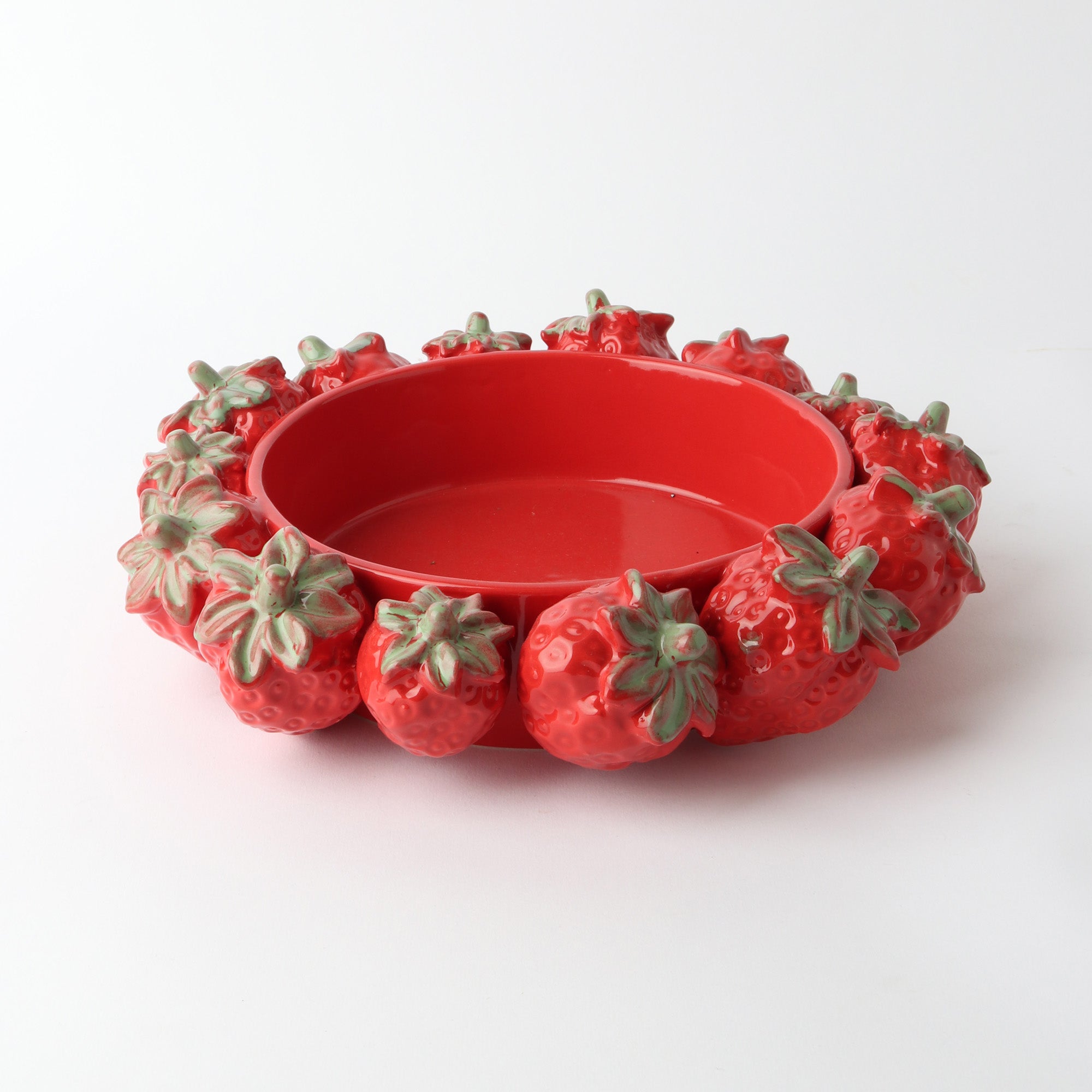 Le Forge Ceramic Strawberry Bowl | Red