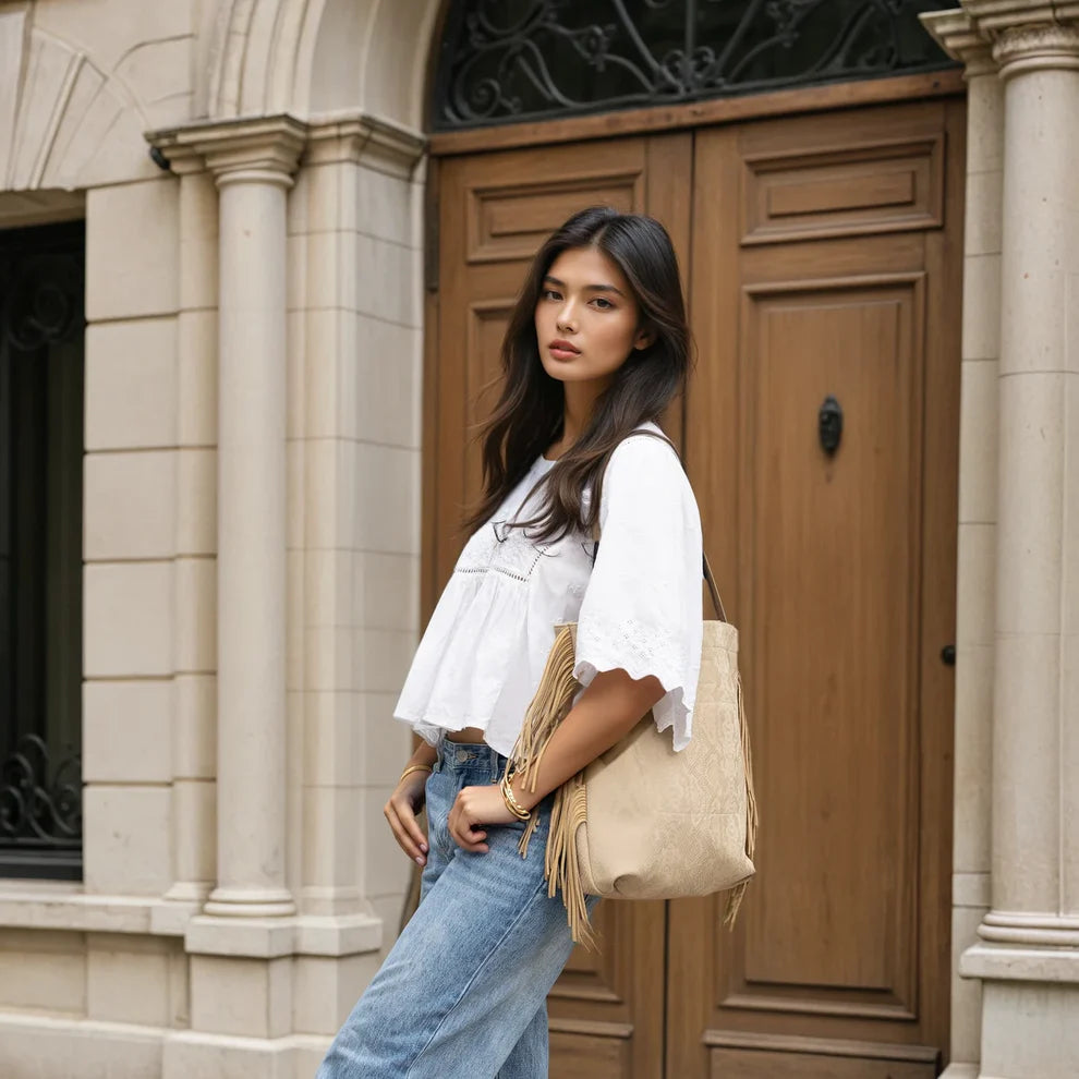 Tassel Shopper | Sand
