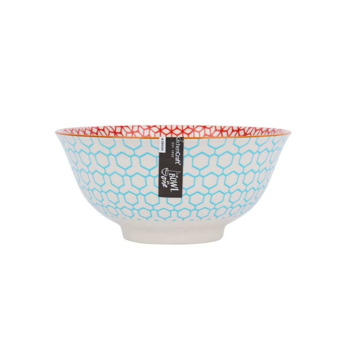 Mikasa Does it All Bowl | 15.7cm Geometric Blue