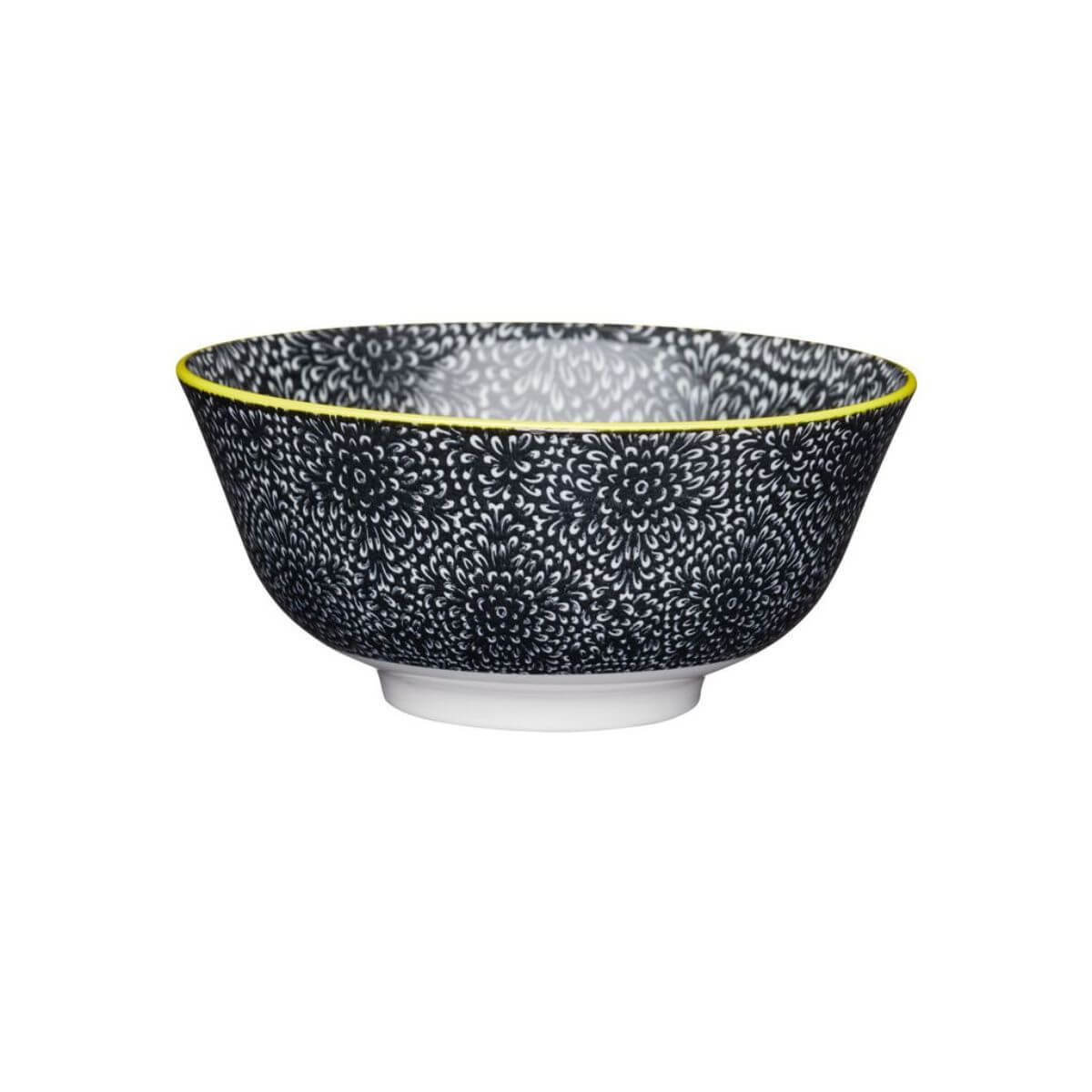 Mikasa Does it All Bowl | 15.7cm Black Floral