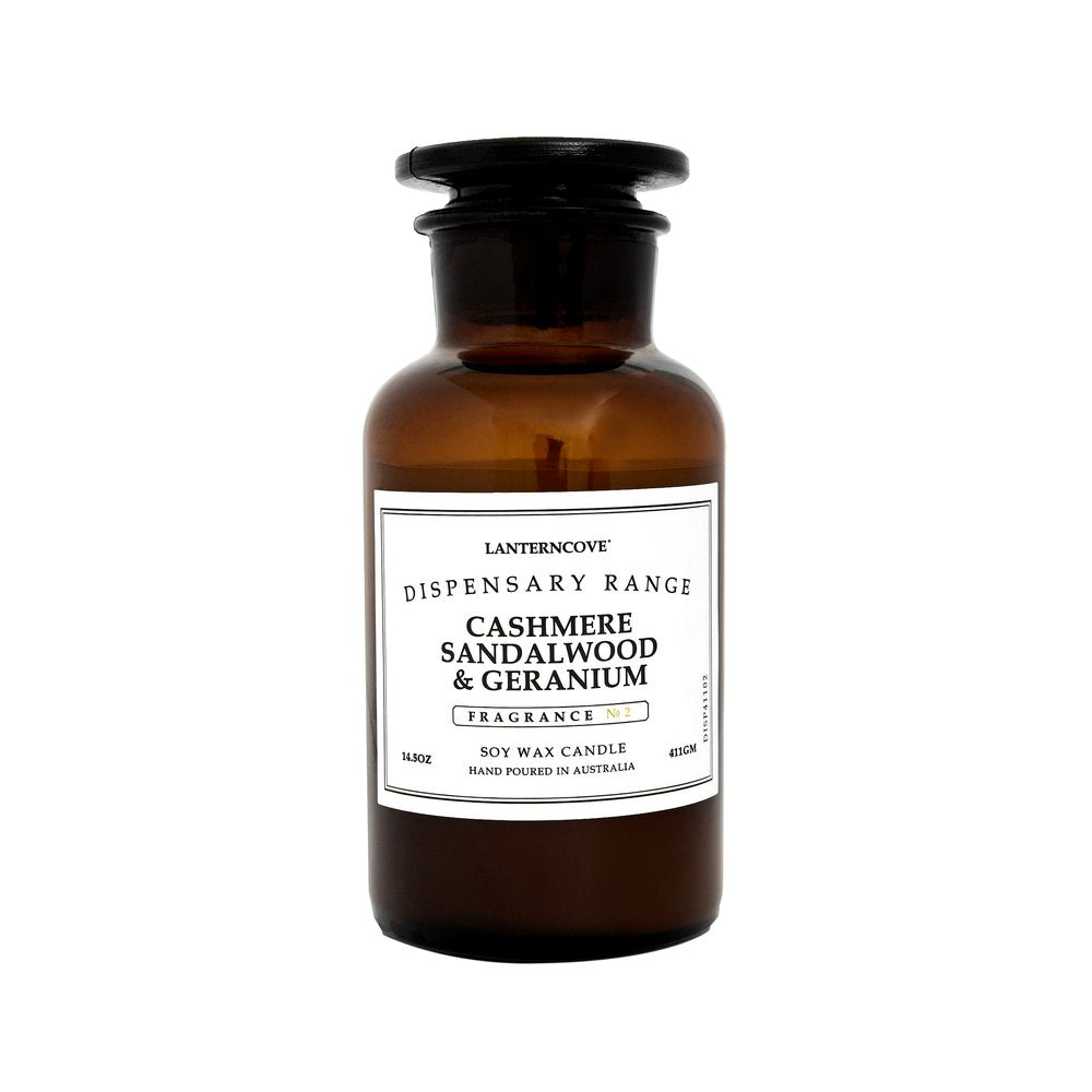 Lantern Cove Dispensary Candle 14.5OZ | Cashmere Sandalwood & Geranium
