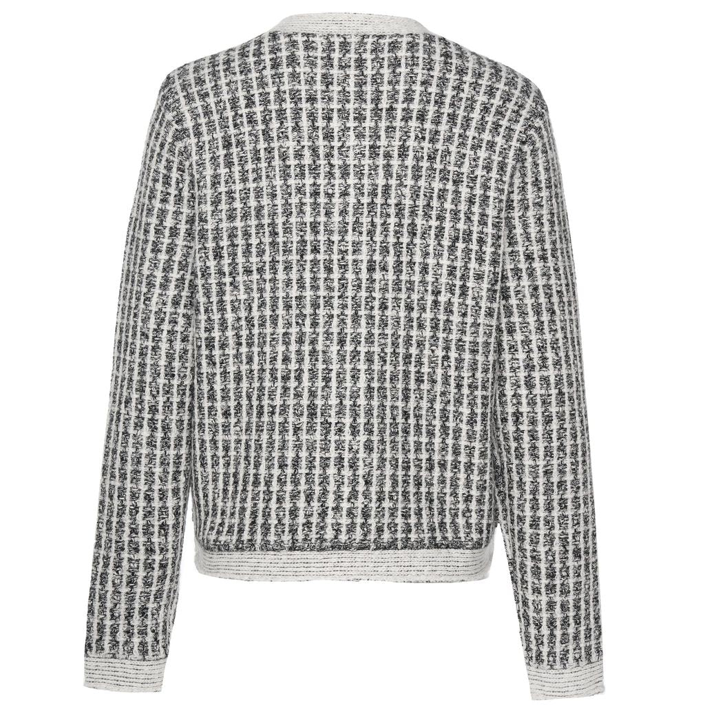 Moke Vivian Womens Cardigan | White Check