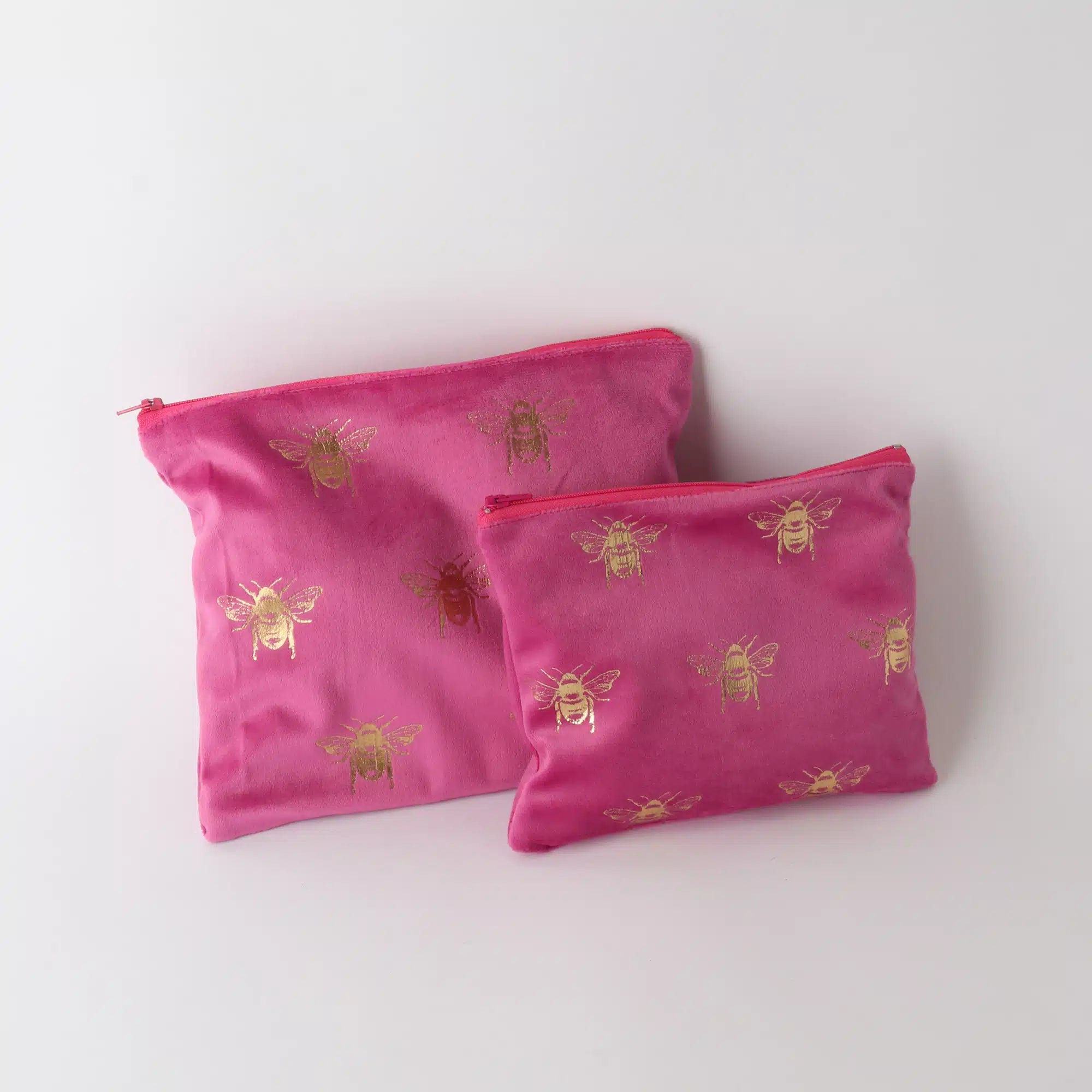 Velvet Bee Toilet Bag Pink Gold | Large