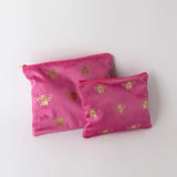 Velvet Bee Toilet Bag Pink Gold | Large