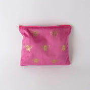 Velvet Bee Toilet Bag Pink Gold | Large