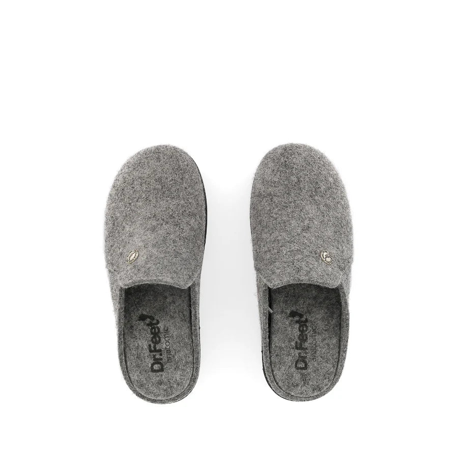 Dr Feet Hoops Slipper | Dark Grey