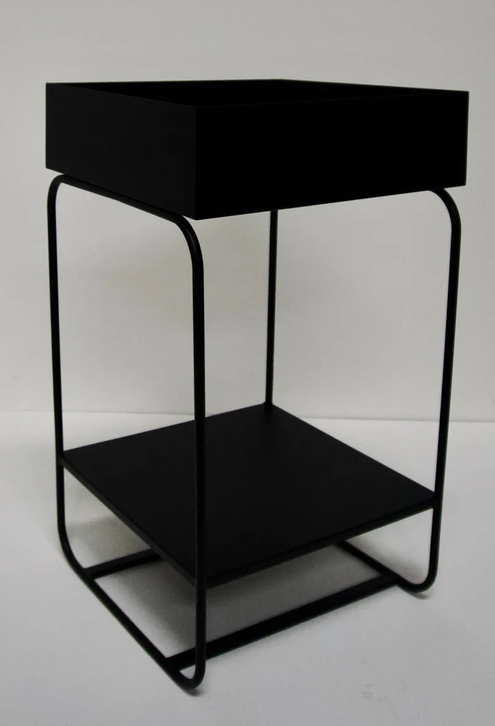 Saffron Inc Metal Planter Square | Black