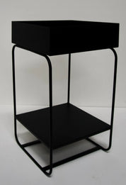 Saffron Inc Metal Planter Square | Black