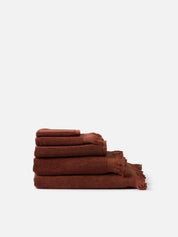 Citta Ribbed Hand Towel | Paprika