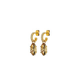 Dyrberg Kern Junipe Earrings | Crystal Gold