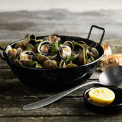 Spanish Paella Pan Traditional Enamelled | Black