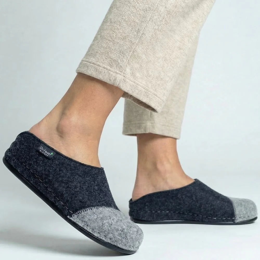 Dr Feet Hilda Slipper | Grey Mix