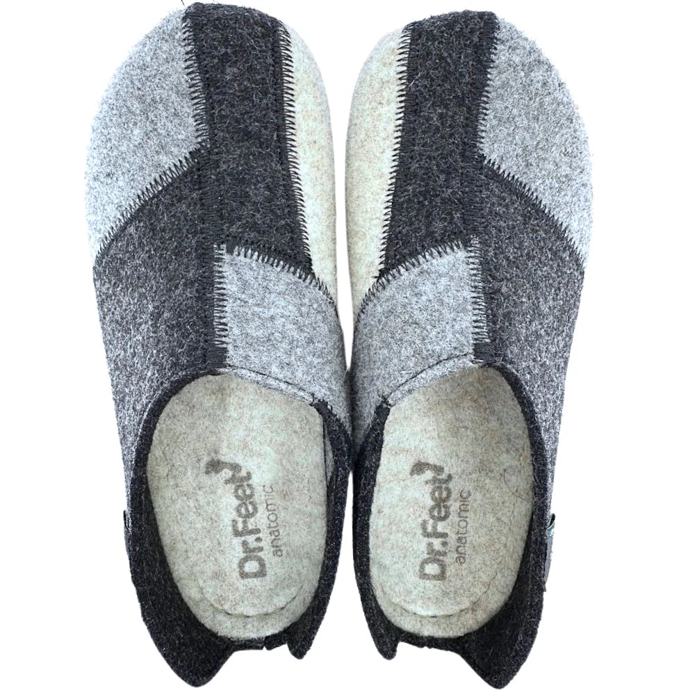 Dr Feet Hilda Slipper | Grey Mix