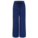 Moke Indiana Wide Leg Pant | Heritage Blue With Black Stripe