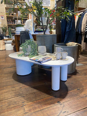 Capulet Roberto Tri-Column Coffee Table | Chalk White