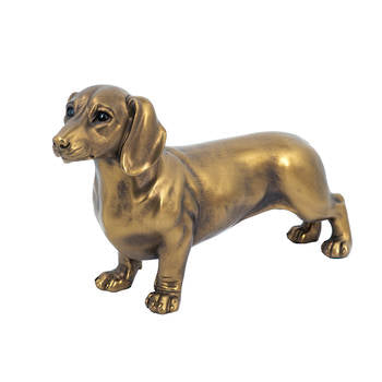 Dachshund Dog Figurine | Gold