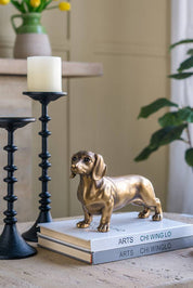 Dachshund Dog Figurine | Gold
