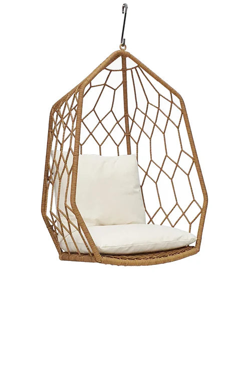 Olivia Pod Chair Dark Outdoor | Natural Cream Seat & Back Cushion