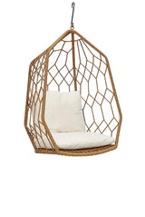 Olivia Pod Chair Dark Outdoor | Natural Cream Seat & Back Cushion