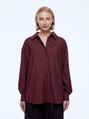Ena Pelly Gigi Everyday Check Shirt | Burgundy Check