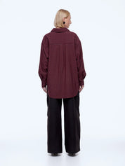 Ena Pelly Gigi Everyday Check Shirt | Burgundy Check