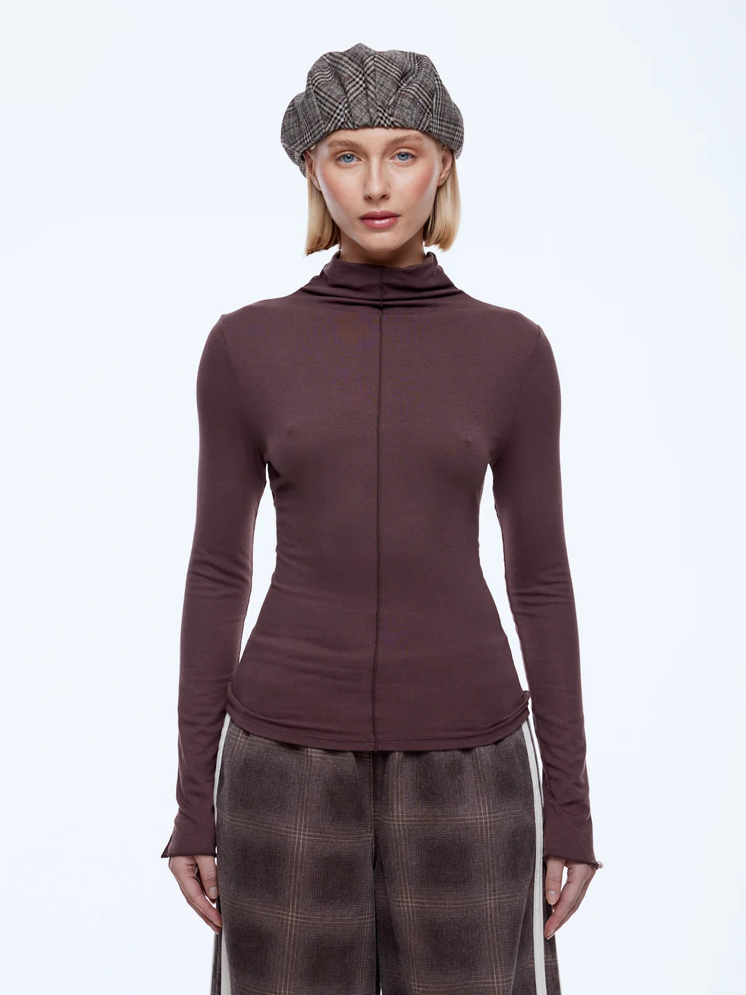 Ena Pelly Chevvah Long Sleeve Top | Chocolate