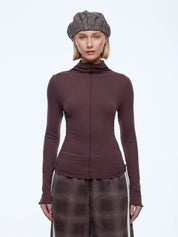 Ena Pelly Chevvah Long Sleeve Top | Chocolate