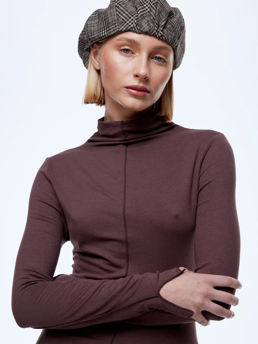 Ena Pelly Chevvah Long Sleeve Top | Chocolate