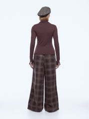 Ena Pelly Chevvah Long Sleeve Top | Chocolate