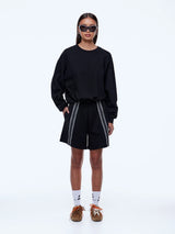 Ena Pelly Georgie Relaxed Long Sleeve Sweater | Black