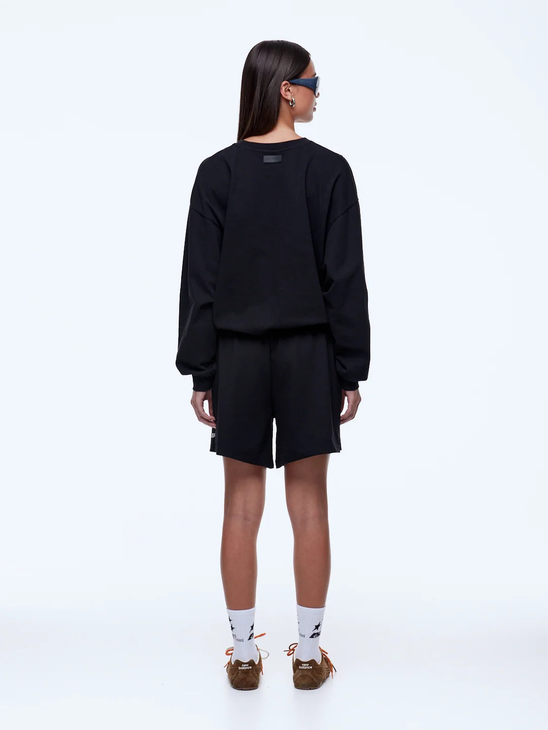 Ena Pelly Georgie Relaxed Long Sleeve Sweater | Black