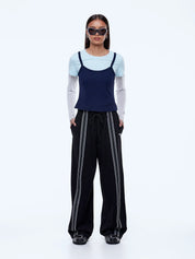 Ena Pelly Charlie Relaxed Stripe Pant | Black