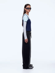 Ena Pelly Charlie Relaxed Stripe Pant | Black