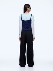 Ena Pelly Charlie Relaxed Stripe Pant | Black