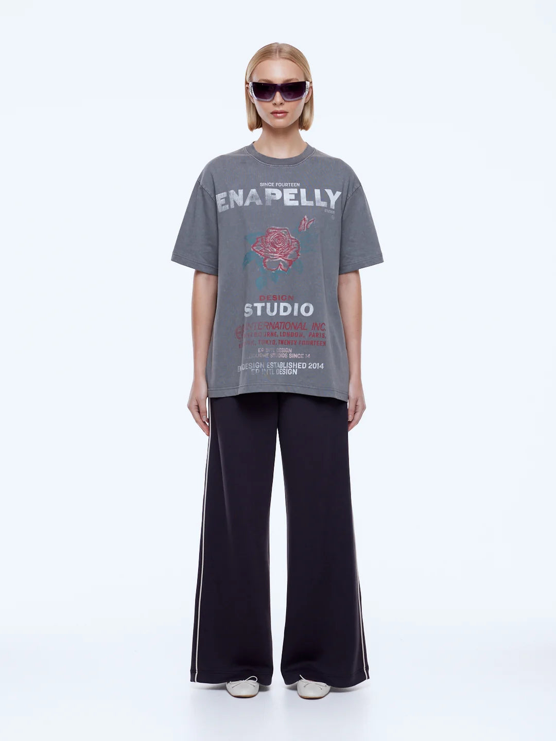 Ena Pelly Sophie Relaxed Tee | Washed Grey