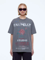 Ena Pelly Sophie Relaxed Tee | Washed Grey
