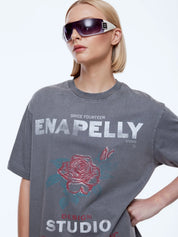 Ena Pelly Sophie Relaxed Tee | Washed Grey