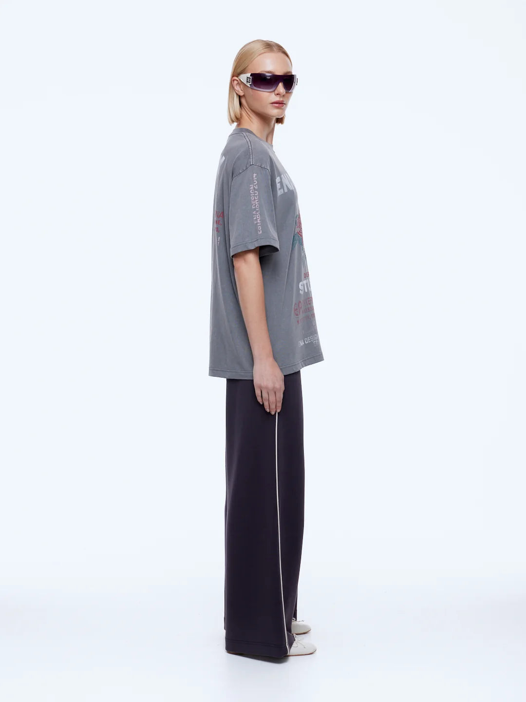 Ena Pelly Sophie Relaxed Tee | Washed Grey