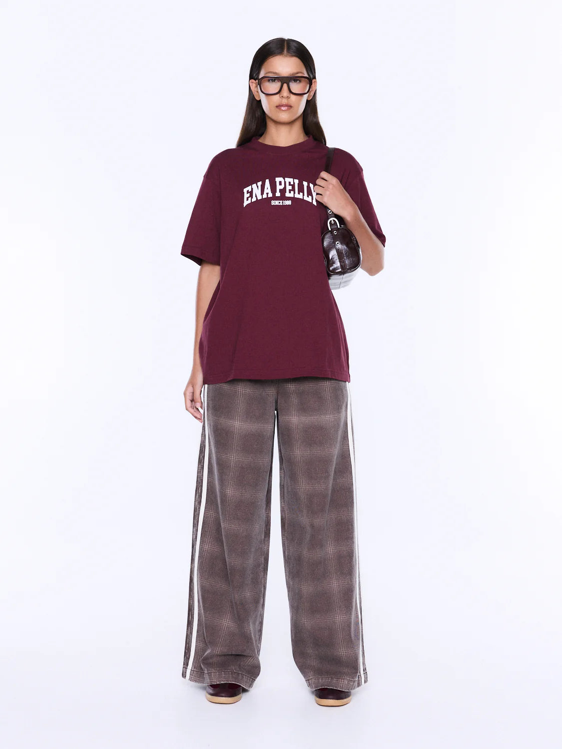 Ena Pelly Ivy Relaxed Tee | Burgundy