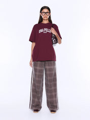Ena Pelly Ivy Relaxed Tee | Burgundy