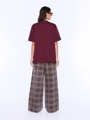 Ena Pelly Ivy Relaxed Tee | Burgundy