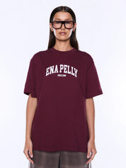 Ena Pelly Ivy Relaxed Tee | Burgundy