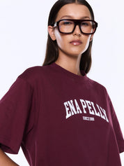 Ena Pelly Ivy Relaxed Tee | Burgundy