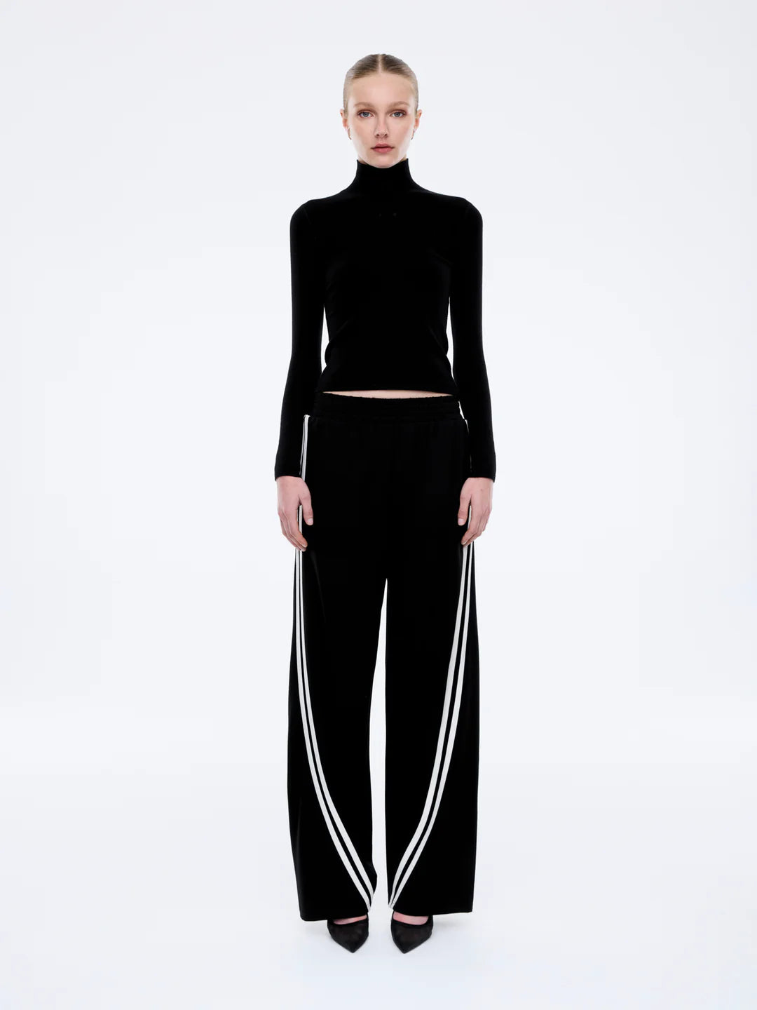 Ena Pelly Valentina Stripe Pant | Black Off White
