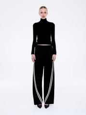 Ena Pelly Valentina Stripe Pant | Black Off White