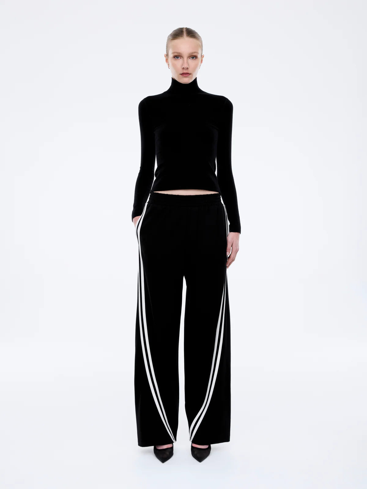 Ena Pelly Valentina Stripe Pant | Black Off White