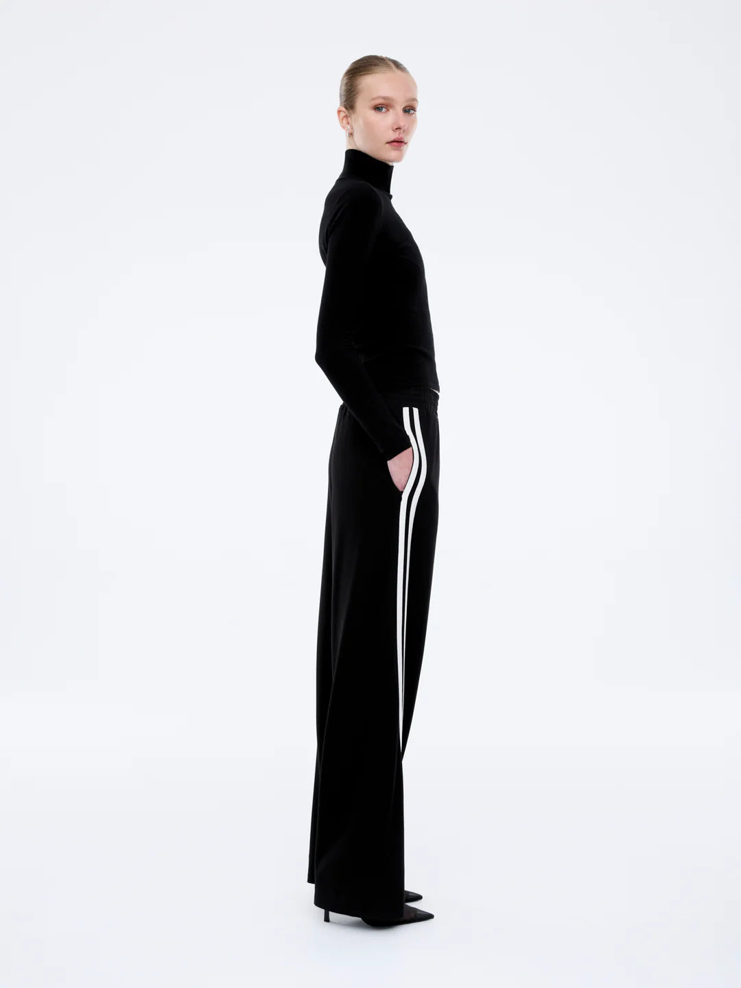 Ena Pelly Valentina Stripe Pant | Black Off White