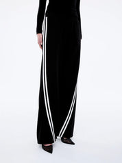 Ena Pelly Valentina Stripe Pant | Black Off White