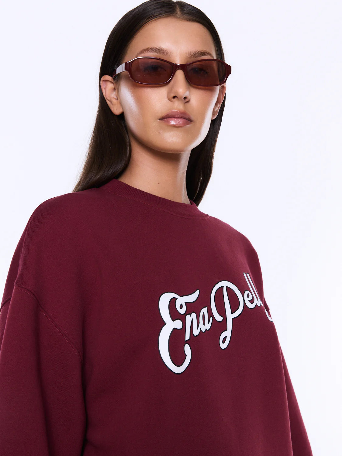 Ena Pelly Mila Oversized Sweater | Burgundy Ena Pelly
