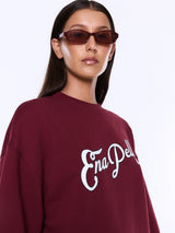 Ena Pelly Mila Oversized Sweater | Burgundy Ena Pelly
